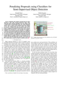 Penalizing Proposals using Classifiers for Semi-Supervised Object
  Detection