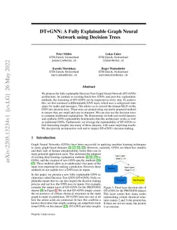 DT+GNN: A Fully Explainable Graph Neural Network using Decision Trees