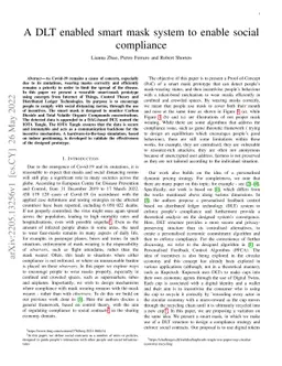 A DLT enabled smart mask system to enable social compliance
