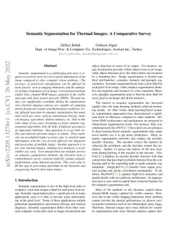 Semantic Segmentation for Thermal Images: A Comparative Survey