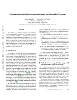 Unsupervised Multi-object Segmentation Using Attention and Soft-argmax
