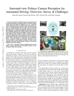 Surround-view Fisheye Camera Perception for Automated Driving: Overview,
  Survey and Challenges