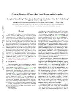 Cross-Architecture Self-supervised Video Representation Learning