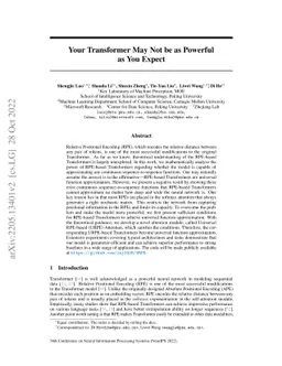 Your Transformer May Not be as Powerful as You Expect
