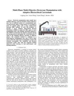 Multi-Phase Multi-Objective Dexterous Manipulation with Adaptive
  Hierarchical Curriculum