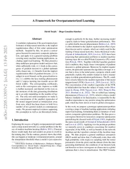 A Framework for Overparameterized Learning