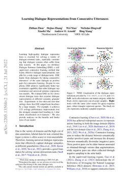 Learning Dialogue Representations from Consecutive Utterances