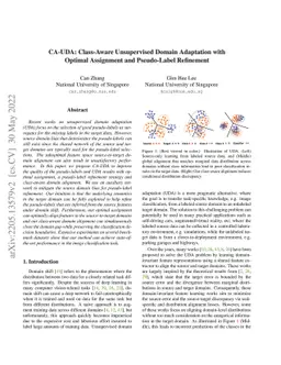 CA-UDA: Class-Aware Unsupervised Domain Adaptation with Optimal
  Assignment and Pseudo-Label Refinement