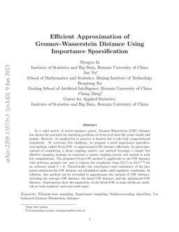 Efficient Approximation of Gromov-Wasserstein Distance Using Importance
  Sparsification