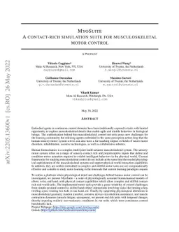 MyoSuite -- A contact-rich simulation suite for musculoskeletal motor
  control