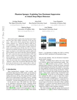 Phantom Sponges: Exploiting Non-Maximum Suppression to Attack Deep
  Object Detectors