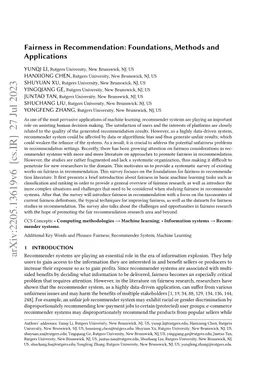 Fairness in Recommendation: Foundations, Methods and Applications