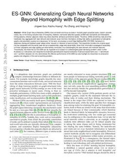 ES-GNN: Generalizing Graph Neural Networks Beyond Homophily with Edge
  Splitting