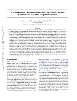Why So Pessimistic? Estimating Uncertainties for Offline RL through
  Ensembles, and Why Their Independence Matters