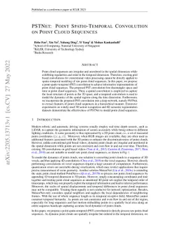 PSTNet: Point Spatio-Temporal Convolution on Point Cloud Sequences