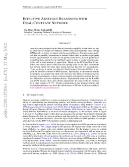 Effective Abstract Reasoning with Dual-Contrast Network