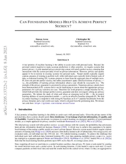 Can Foundation Models Help Us Achieve Perfect Secrecy?