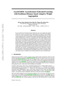 AsyncFedED: Asynchronous Federated Learning with Euclidean Distance
  based Adaptive Weight Aggregation