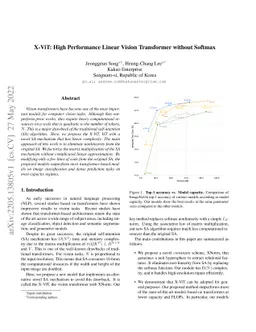 X-ViT: High Performance Linear Vision Transformer without Softmax