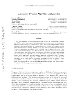 Automated Dynamic Algorithm Configuration