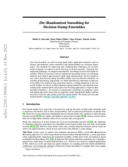 (De-)Randomized Smoothing for Decision Stump Ensembles