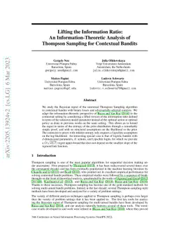 Lifting the Information Ratio: An Information-Theoretic Analysis of
  Thompson Sampling for Contextual Bandits