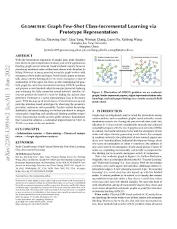Geometer: Graph Few-Shot Class-Incremental Learning via Prototype
  Representation