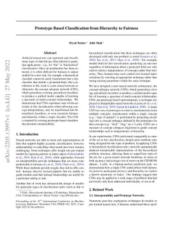 Prototype Based Classification from Hierarchy to Fairness