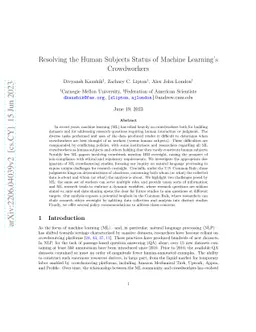 Resolving the Human Subjects Status of Machine Learning's Crowdworkers