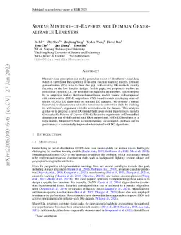 Sparse Mixture-of-Experts are Domain Generalizable Learners