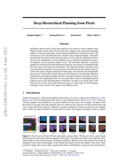 Deep Hierarchical Planning from Pixels