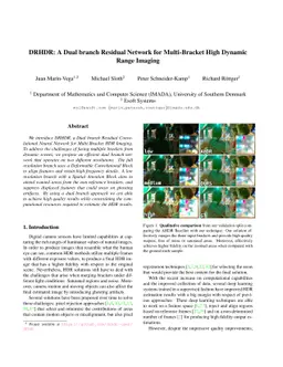 DRHDR: A Dual branch Residual Network for Multi-Bracket High Dynamic
  Range Imaging