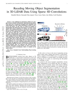 Receding Moving Object Segmentation in 3D LiDAR Data Using Sparse 4D
  Convolutions