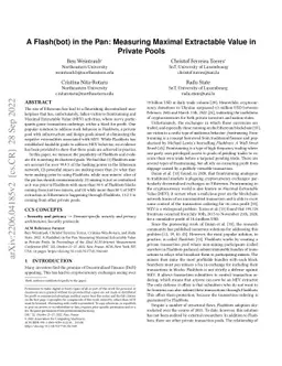 A Flash(bot) in the Pan: Measuring Maximal Extractable Value in Private
  Pools