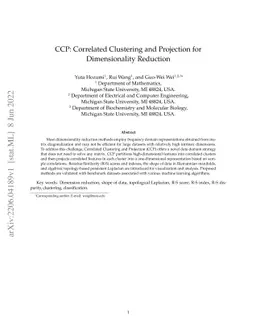 CCP: Correlated Clustering and Projection for Dimensionality Reduction
