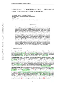 ExpressivE: A Spatio-Functional Embedding For Knowledge Graph Completion