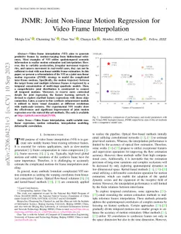 JNMR: Joint Non-linear Motion Regression for Video Frame Interpolation