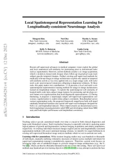 Local Spatiotemporal Representation Learning for
  Longitudinally-consistent Neuroimage Analysis