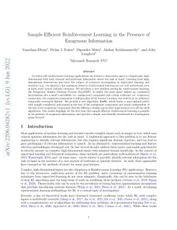 Sample-Efficient Reinforcement Learning in the Presence of Exogenous
  Information