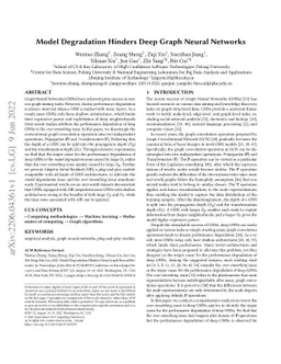 Model Degradation Hinders Deep Graph Neural Networks