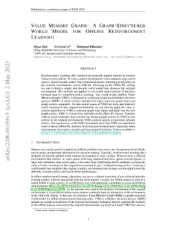 Value Memory Graph: A Graph-Structured World Model for Offline
  Reinforcement Learning