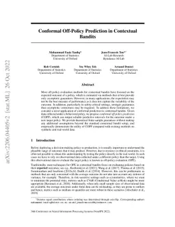 Conformal Off-Policy Prediction in Contextual Bandits