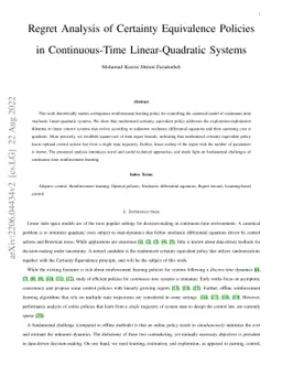 Regret Analysis of Certainty Equivalence Policies in Continuous-Time
  Linear-Quadratic Systems