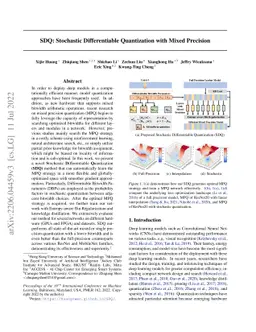 SDQ: Stochastic Differentiable Quantization with Mixed Precision