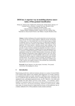 BSM loss: A superior way in modeling aleatory uncertainty of
  fine_grained classification