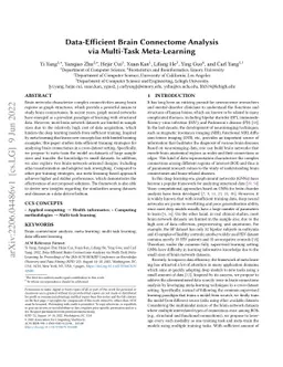 Data-Efficient Brain Connectome Analysis via Multi-Task Meta-Learning