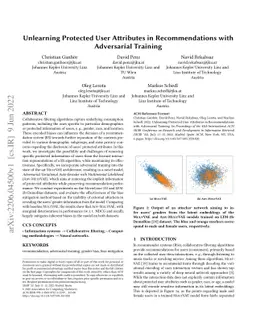 Unlearning Protected User Attributes in Recommendations with Adversarial
  Training