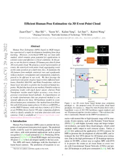 Efficient Human Pose Estimation via 3D Event Point Cloud