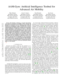 AAM-Gym: Artificial Intelligence Testbed for Advanced Air Mobility