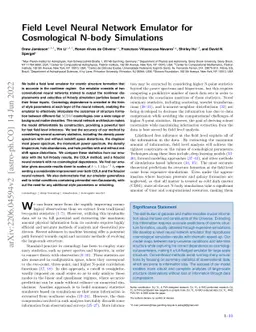 Field Level Neural Network Emulator for Cosmological N-body Simulations